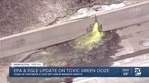 State, feds give update on green ooze contamination site