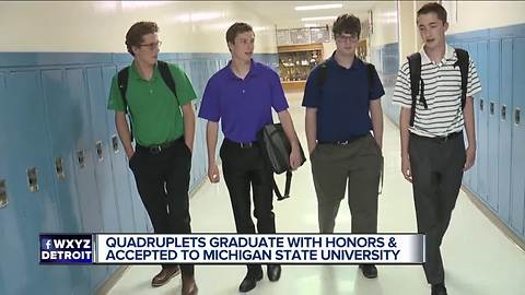 Quadruplet brothers all accepted to Michigan State University