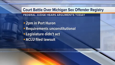 Court battle over Michigan sex offender registry