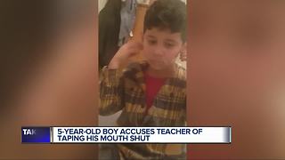 5-year-old boy claims teachers taped his mouth shut, threw away his lunch