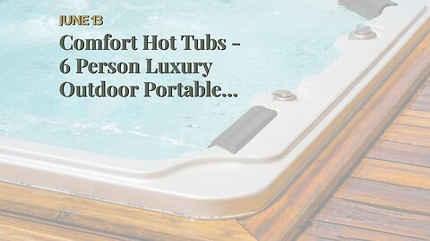 Comfort Hot Tubs - 6 Person Luxury Outdoor Portable Spa - 44 Jets - Above Ground Hot Tub