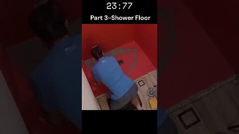 master bath shower floor high angle