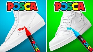 Customizing Shoes With Posca Markers! (Satisfying Customs)