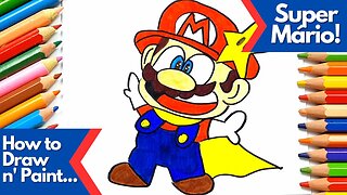 How to Draw and Paint Super Mario Manga Version