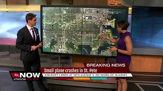 Small plane crashes onto road in St. Petersburg