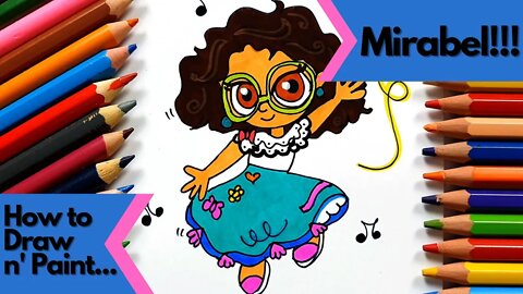 How to draw and paint Mirabel Madrigal from Disney Encanto