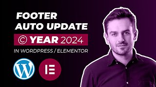 Auto Update (Current Year) to WordPress Footer with Elementor Editor - Easy Tutorial 2024