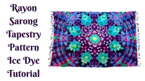 Tie-Dye Designs: Rayon Sarong Tapestry Pattern Incline Ice Dye
