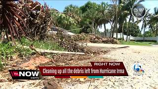 Cleaning up all the debris left from Hurricane Irma