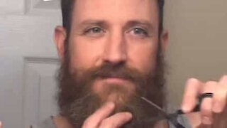 Dad explores hilarious ways of styling his beard