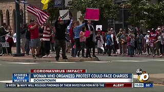 Woman who organized downtown protest could face charges