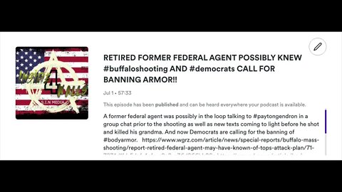 RETIRED FORMER FEDERAL AGENT POSSIBLY KNEW #buffaloshooting AND #democrats CALL FOR BANNING ARMOR!!