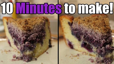 Incredibly Easy Blueberry Streusel Cake #shorts