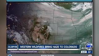 Haze in Colorado attributed to wildfires burning in California, Oregon, Montana