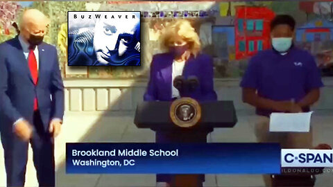 Joe Biden Awkwardly Walks Away As Jill Biden Speaks At Middle School #IceCreamTruck