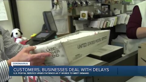 USPS says the holidays plus the pandemic add up to delays