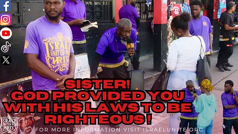 SISTER! GOD PROVIDED YOU WITH HIS LAWS TO BE RIGHTEOUS!