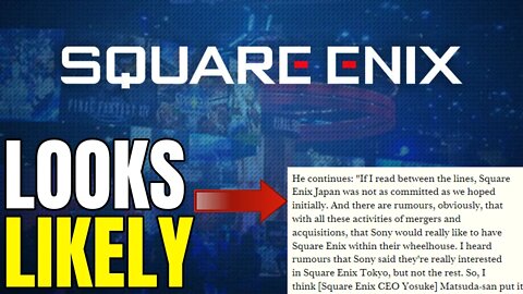 More Talk Of Sony Looking To Buy Square Enix (Japan)