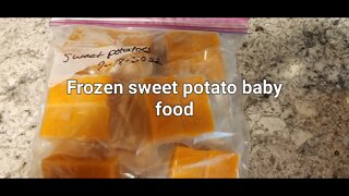 Frozen sweet potato baby food. #sweetpotatorecipes #babyfood