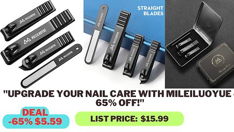"MILEILUOYUE Nail Clippers Set - 65% Off in Fall Sale at Amazon"