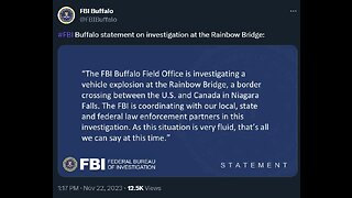 Car explodes at the Rainbow Bridge in Niagara Falls at the Canada/U.S. Border.