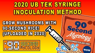 2020 UB Tek Syringe Inoculation Method \\ 90-Second Rice Mushroom Grain Spawn