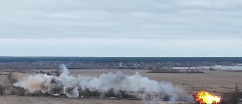 Ukrainian government releases video of Russian chopper shot down by Ukrainian forces