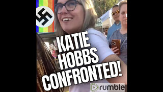 KATIE HOBBS CONFRONTED #HUNTINGLGBTSUPPORTERS #HUNTINGMASKNAZIS