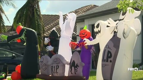 Families in Cape Coral hope trick-or-treaters won't be scared away by damage from Hurricane Ian