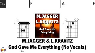 M JAGGER L KRAVITZ God Gave Me Everything FCN GUITAR CHORDS & LYRICS No Vocals