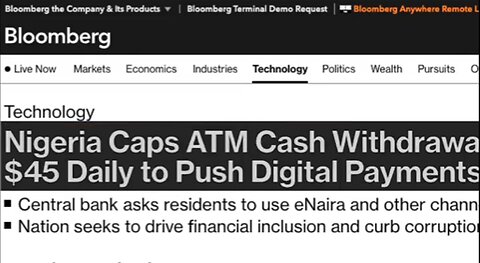 CBDCs | "The Central Bank Announced That As of January (In Nigeria) People Will Only Be Able to Draw Out $45 of Cash Out of Their Account."