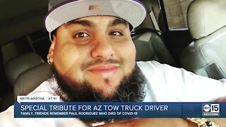 Tow truck drivers arrange caravan to honor life of longtime coworker who died from COVID