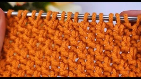 How to knitting double moss stitch simple tutorial for beginners by marifu6a