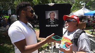 Trump Indictment in Miami Crazy Interviews including Ultra Maga Supporter Heated Deabte With Liberal