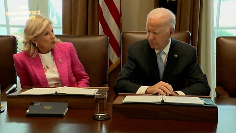 Biden: "My work on trying to move on the environment & global warming." His Doctor: "You did good things, Joe. Ha ha ha."