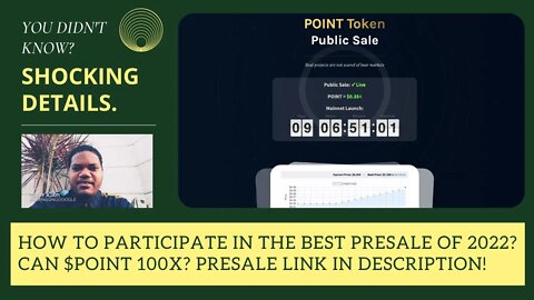 How To Participate In The Best Presale Of 2022? Can $POINT 100X? Presale Link In Description!