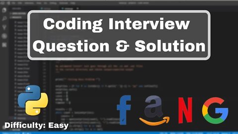 Python Coding Interview Preparation - For Beginners