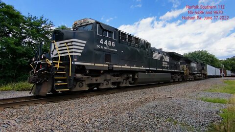 Double Header of Norfolk Southern 11Z at Hudson Pa. June 17, 19 2022 #NS11Z #SunburyLine #HudsonPa