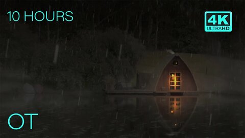 Thunderstorm at the Boathouse | Soothing Steady Rain & Thunder with Ambient Forest Sounds | 10 HOURS