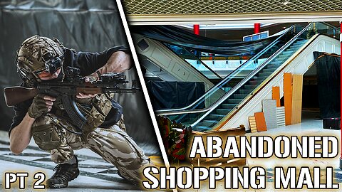 UK Airsoft INSIDE 3-Story Disused MALL! (Wolverine MTW, AK-47 Gameplay)