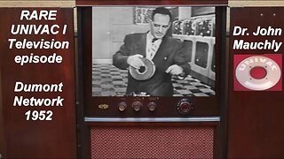 UNIVAC I Computer Dr. John Mauchly TV talk 1952, RARE Kinescope! (ENIAC, UNIVAC co-inventor)