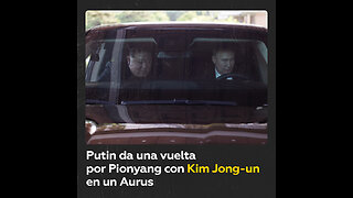 Publican imágenes de Putin y Kim Jong-un dando una vuelta por Pionyang en un Aurus