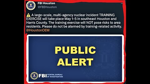 LARGE SCALE NUCLEAR INCIDENT TRAINING EXERCISE BEING HELD THIS WEEK BY FBI-DOD-DHS*SOCAL QUAKE SWARM