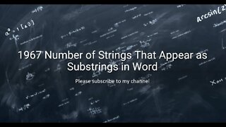 1967 Number of Strings That Appear as Substrings in Word