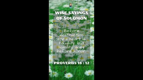 Proverbs 18:12 | NRSV Bible - Wise Sayings of Solomon