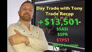 Day Trade Recap +$6,056 $TPST, $SPR, $SASI (+$7,445 Netflix Earnings)