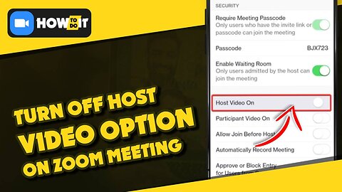 How to turn off the Host video option on Zoom