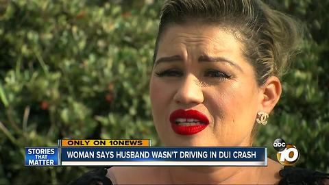 Woman says estranged husband wasn't driving in DUI crash