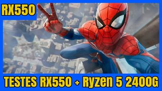 Spider-Man Remastered - Teste RX 550 4GB - Ryzen 5 2400G - 16GB DDR4 2666 Mhz
