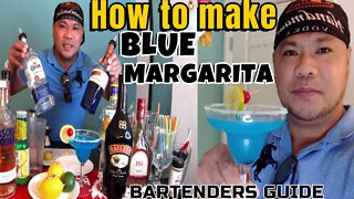 How to make Perfect BLUE MARGARITA COCKTAILS/MIXOLOGIST/BARTENDER